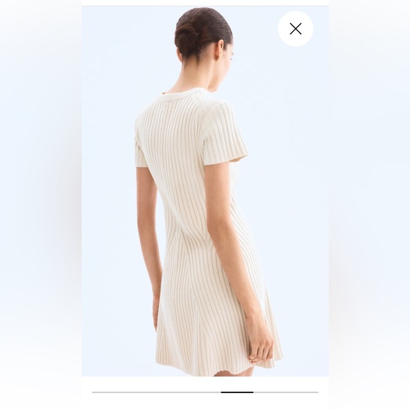 H&M Cream Knit Short Sleeve Dress - Picture 4 of 5
